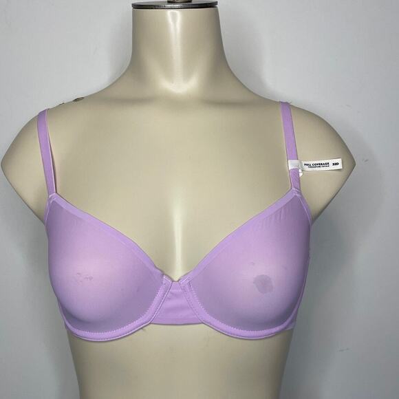 Smoothez Aerie Women's Size 32B Microfiber Unlined Full Coverage Bra Purple NWT - Picture 2 of 8
